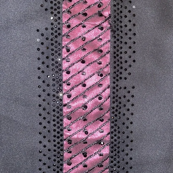 Hand Sewn Women's Modest Black and Fuchsia Abaya Muslim Dress - Picture 9 of 11